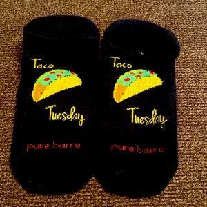 Pure Barre Grip socks Size S/M Taco Tuesday